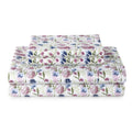 4-Piece 300 Thread Count Bashful Blooms Cool Cotton Sateen Bed Sheet Set, Queen