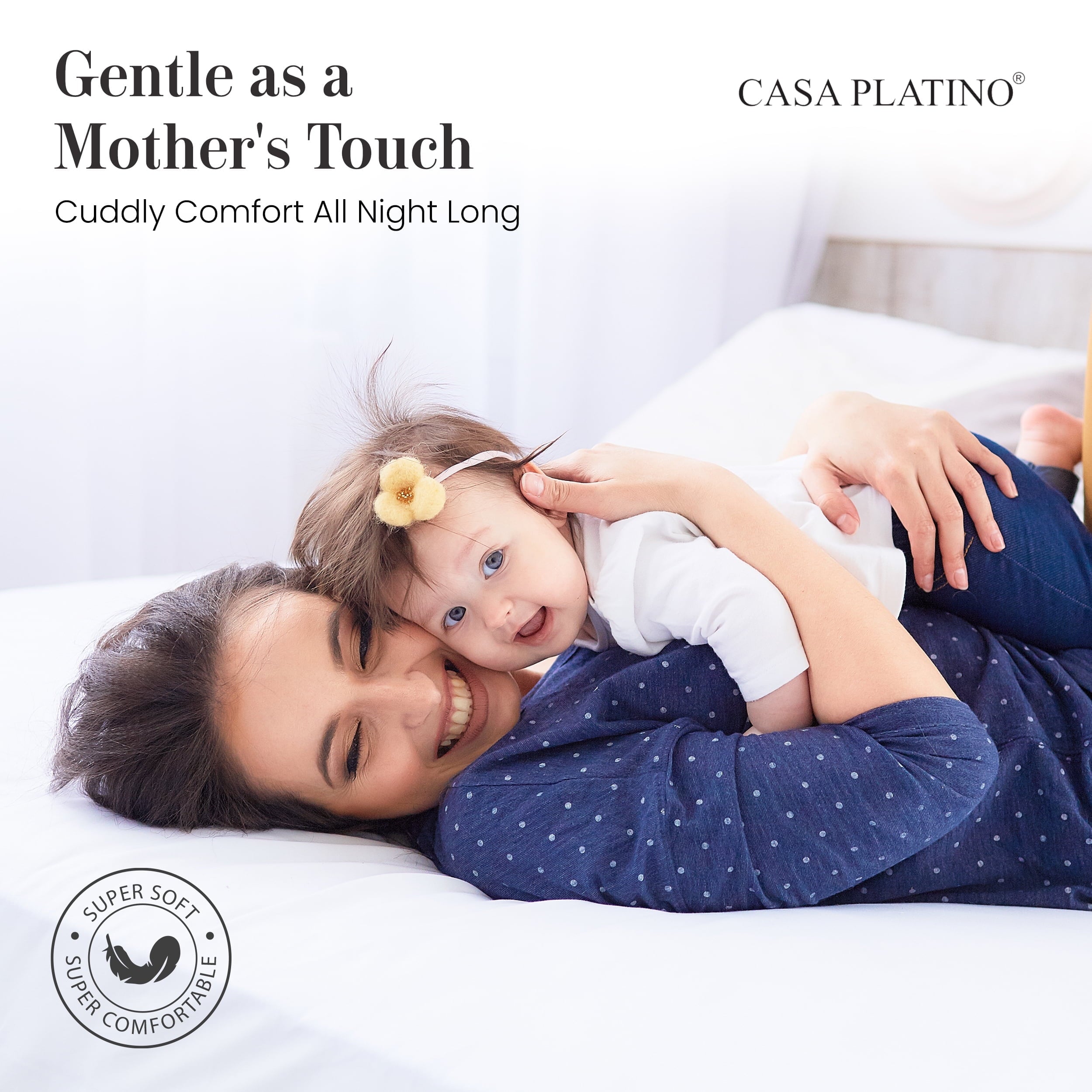Casa Platino 100% Cotton Sheets Set – 4 Piece Cal King Bed Sheet, Soft & Comfy All Season Breathable Percale Weave, 15” Snug Fit Deep Pocket - Image 6